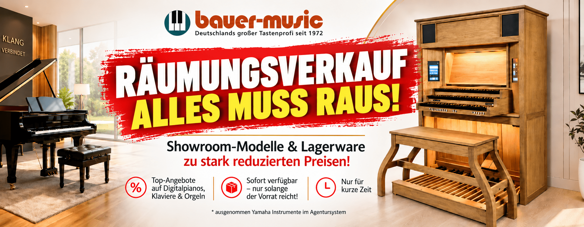 Räumungsverkauf auf Ausstellungsmodelle
